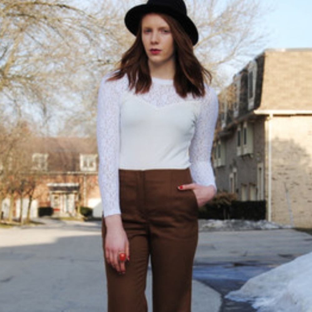 Zara Brown Career Pants